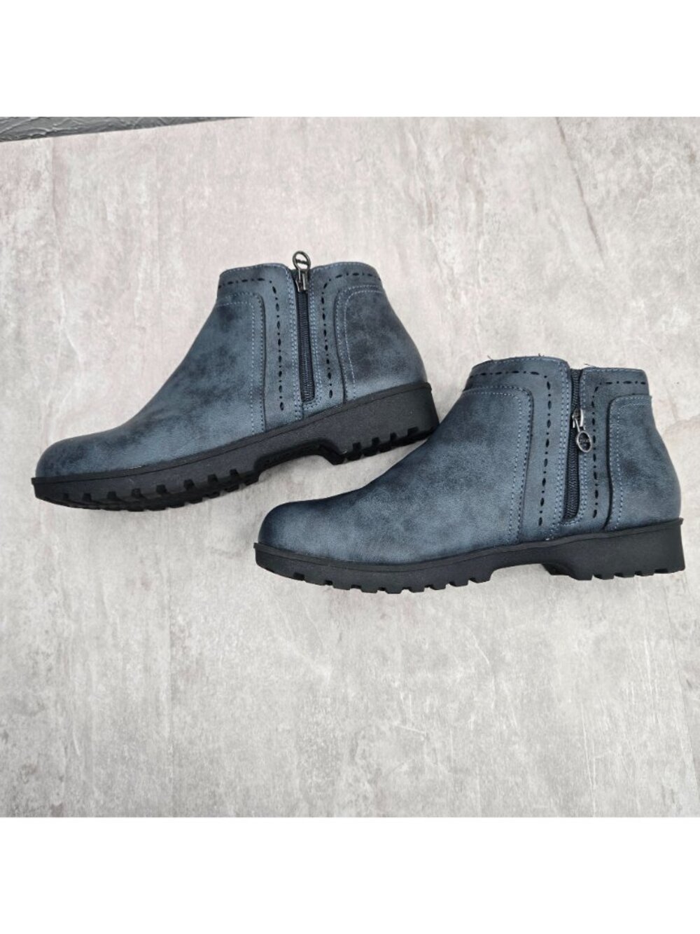 Jambu‎ Comfort Boots Blue Fleece Lined Memory Foam Winter Ankle Booties Size 11 - Picture 6 of 12